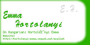 emma hortolanyi business card